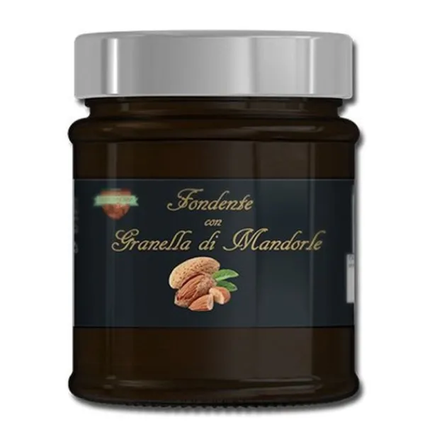 Natura d'Oriente Crema spalmabile bio fondente con granella di mandorle 200g