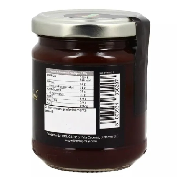 Natura d'Oriente Crema spalmabile bio fondente con granella di mandorle 200g