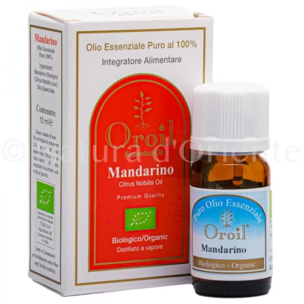 Natura d'Oriente Olio Essenziale di Mandarino Bio 10 Ml - per uso Alimentare