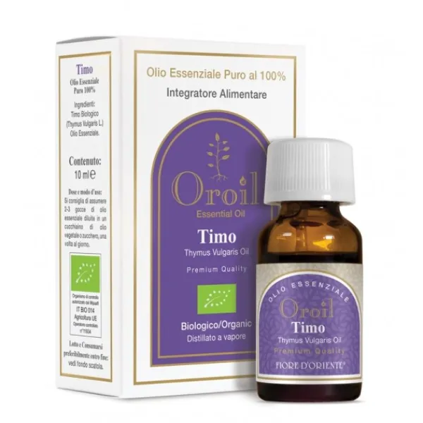 Natura d'Oriente Olio Essenziale di Timo Bio 10 Ml - Uso Alimentare