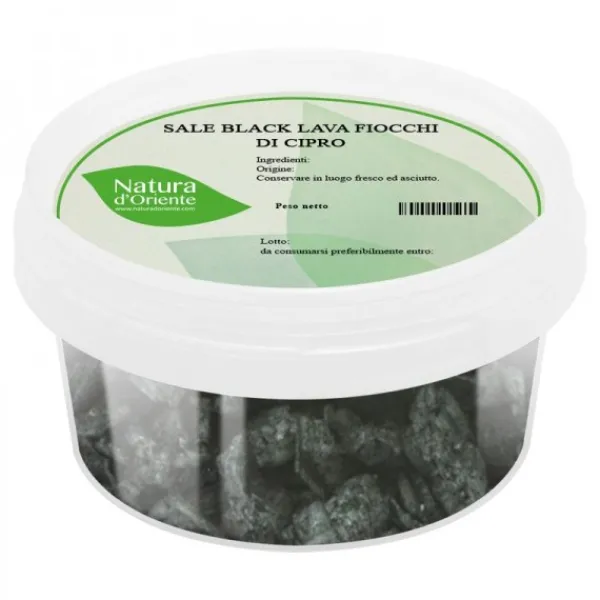 Natura d'Oriente Sale black lava fiocchi di cipro