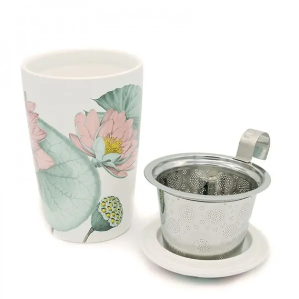 Natura d'Oriente Tazza in porcellana ninfee