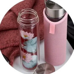 Natura d'Oriente Termos con filtro in acciaio e vetro con Ninfee
